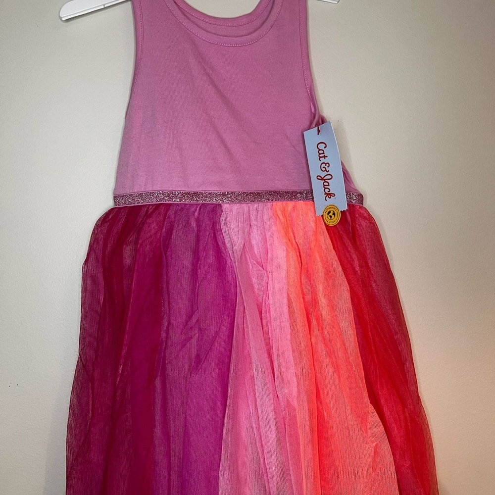 Cat & Jack Pink and Red Sleeveless Dress